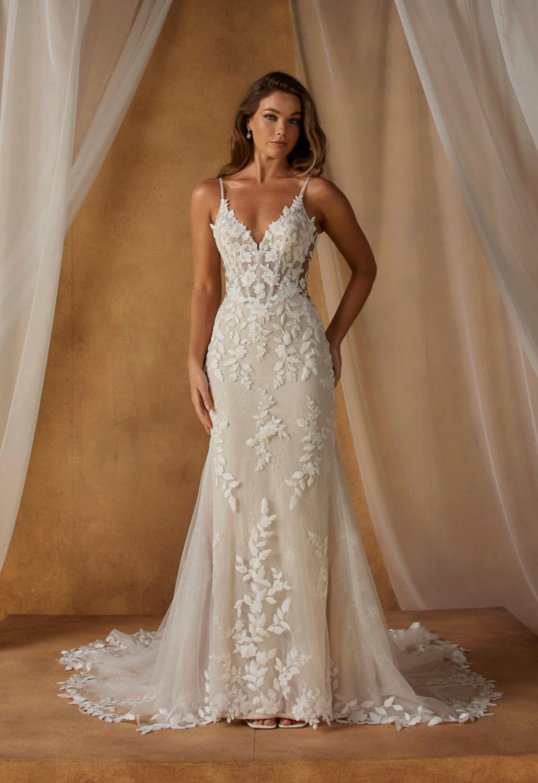 Nicola by Madi Lane Fitted Lace Wedding Dress at Love it at Stella's Bridal Shop in Westminster Maryland